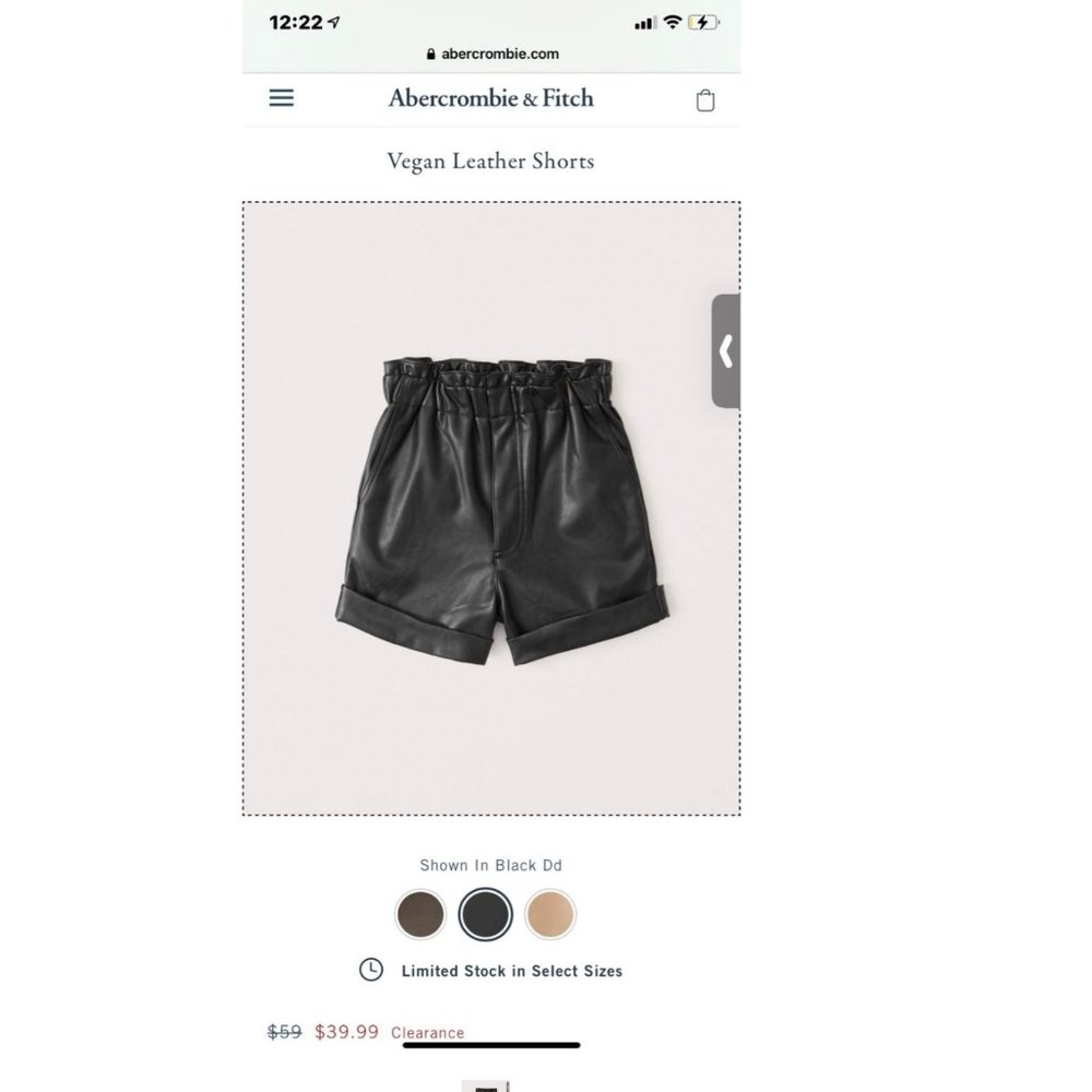 Vegan Leather High-Waisted Shorts